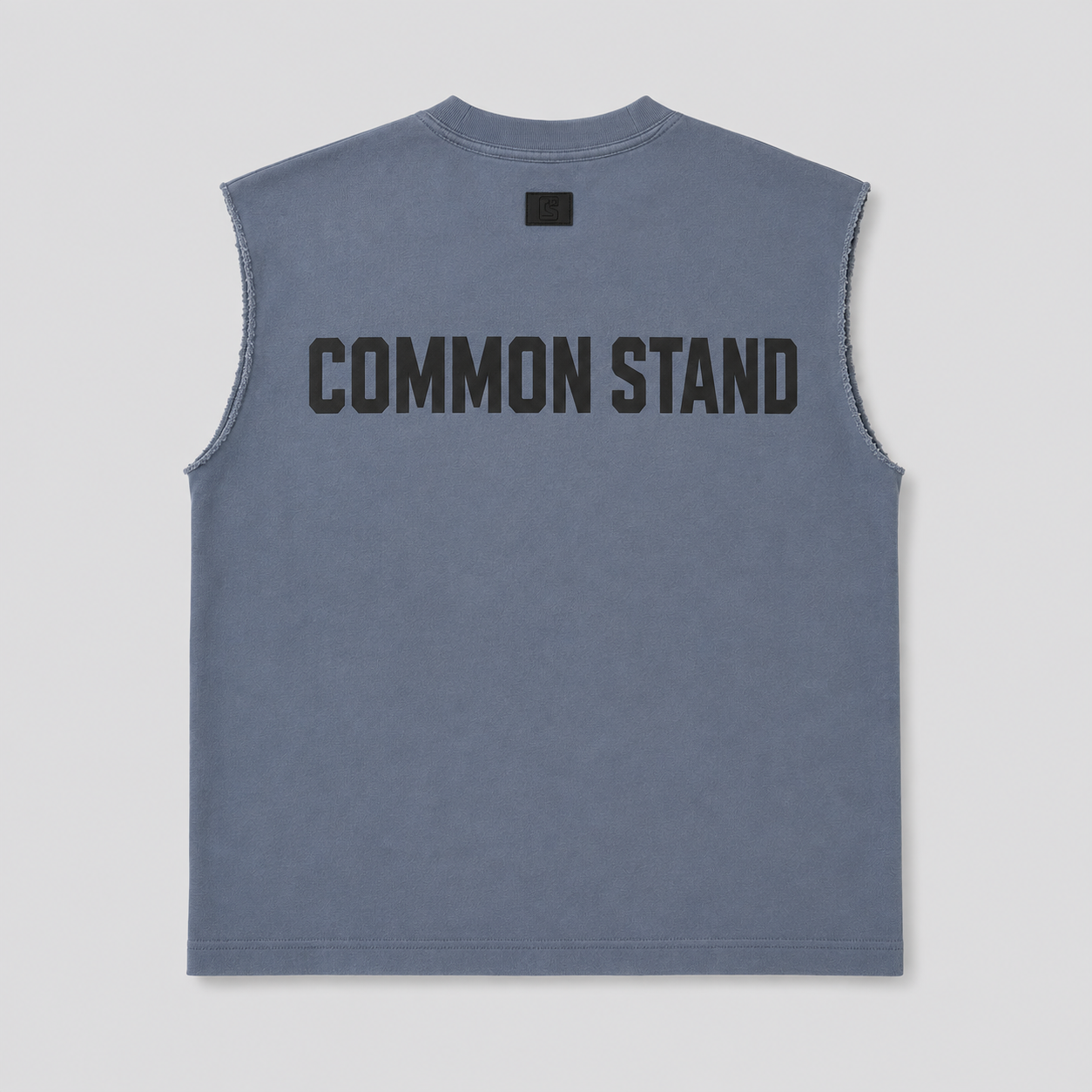 Common Stand — T-shirt sans manches coupe boxy, bleu pierre — vue 2