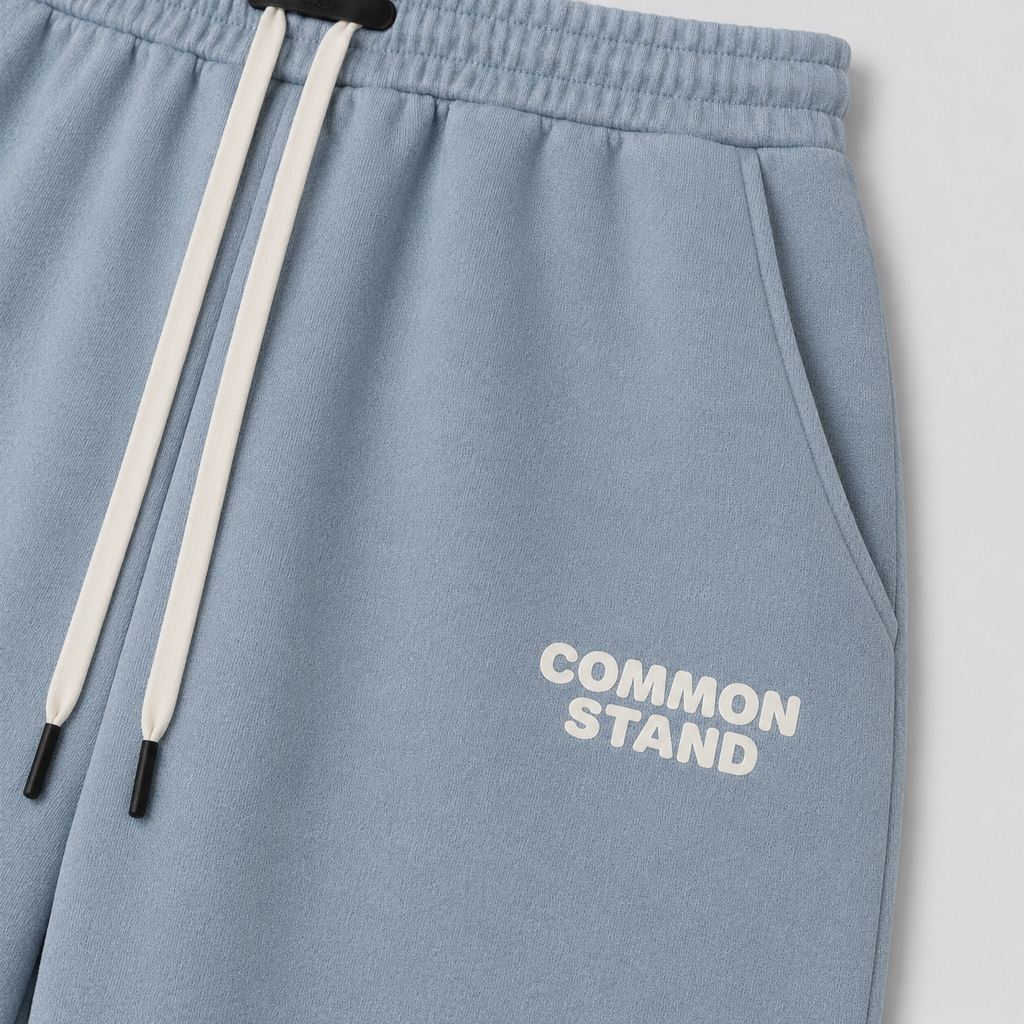 Common Stand — Pantalon de survêtement large, bleu gris — vue 4