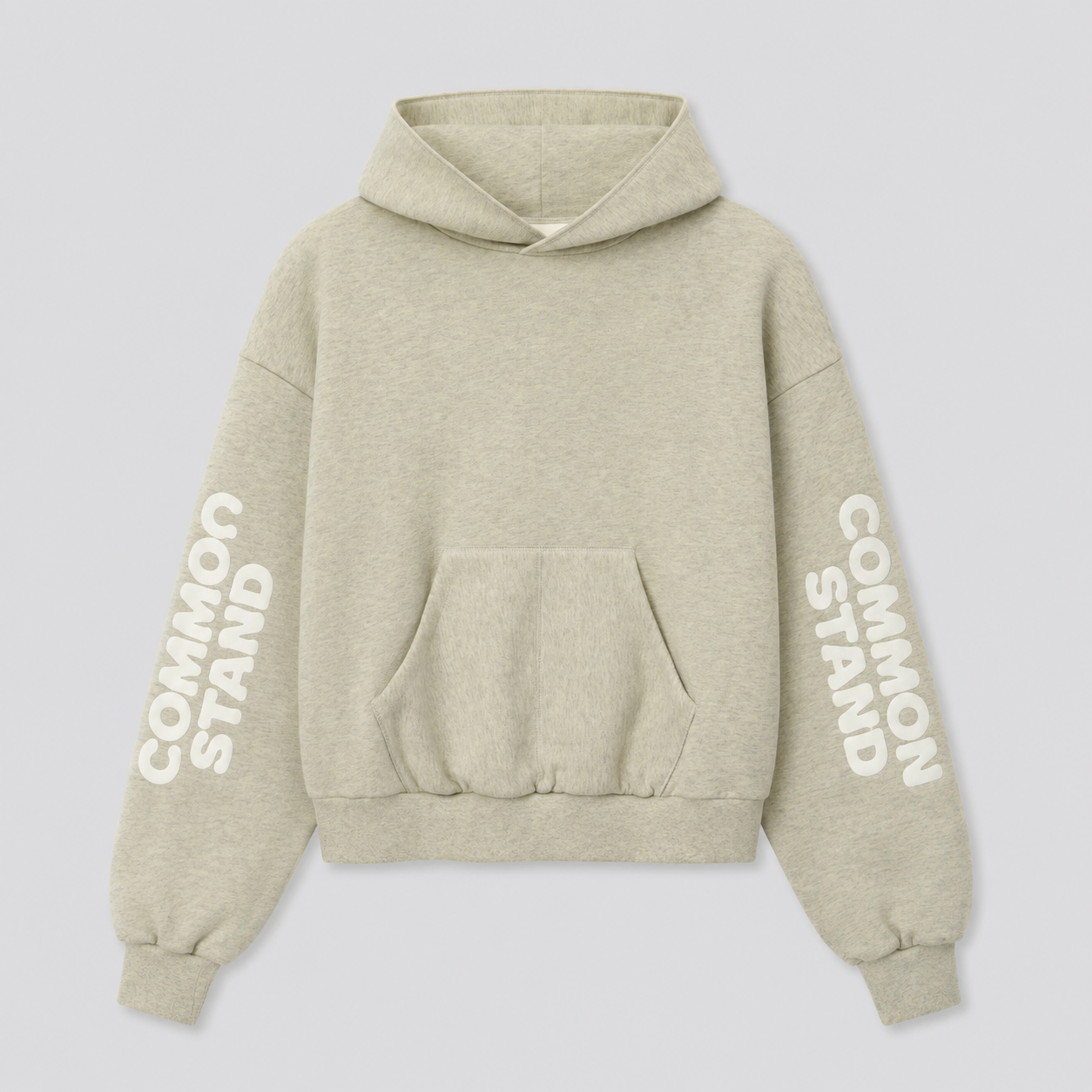 Common Stand — Sweat à capuche court, vanille chinée — vue 1