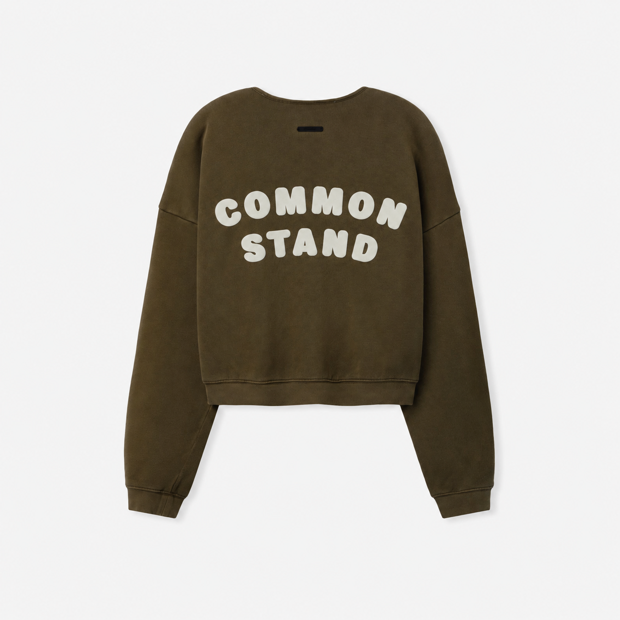 Common Stand — Sweat demi-zip court, mousse délavé — vue 2