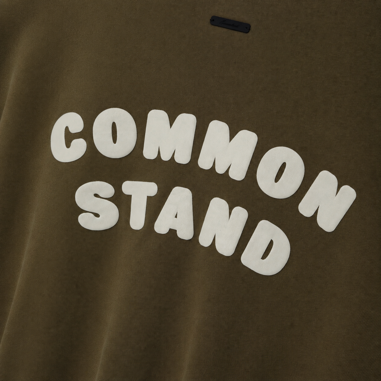 Common Stand — Sweat demi-zip court, mousse délavé — vue 5