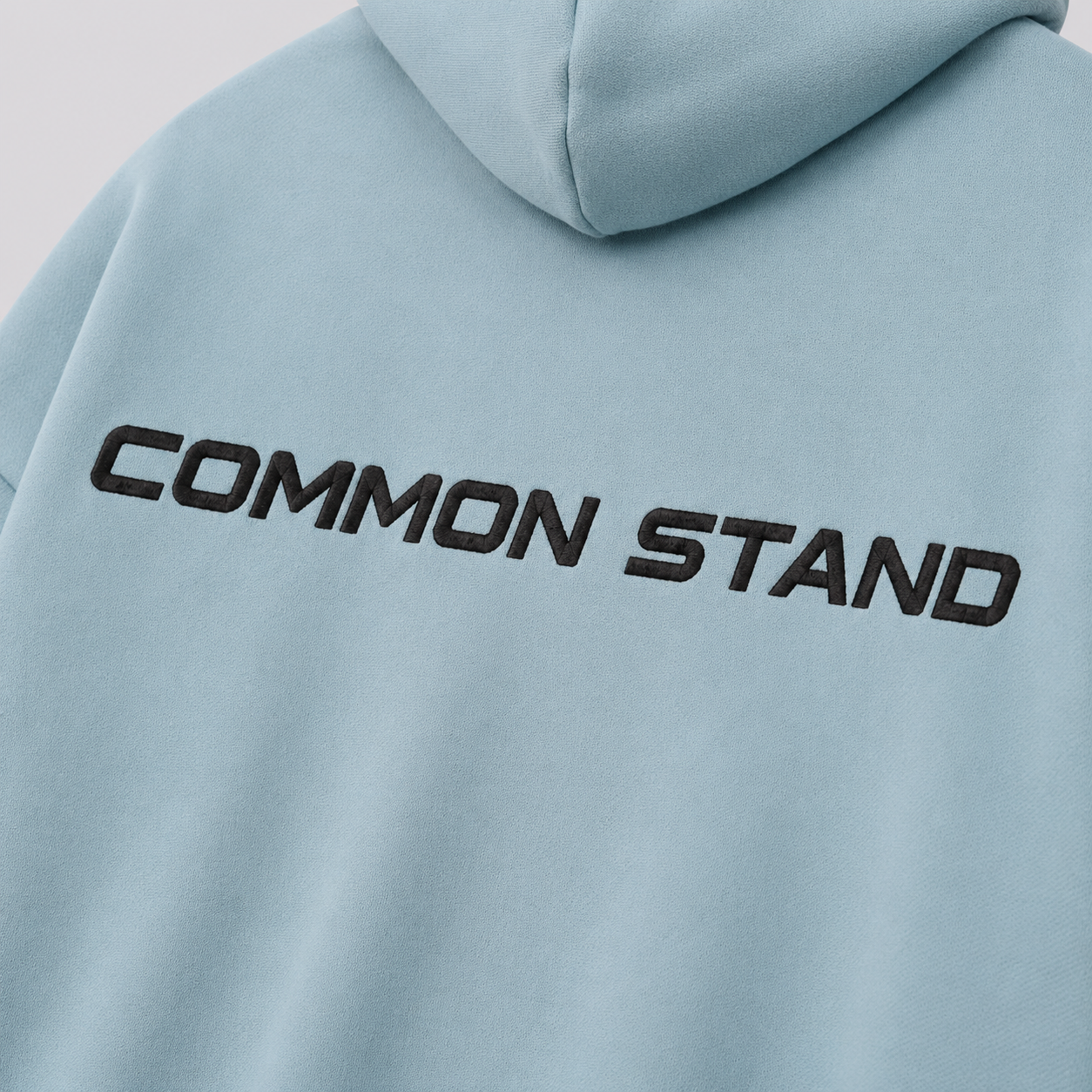 Common Stand — Sweat à capuche zippé, bleu pierre — vue 4